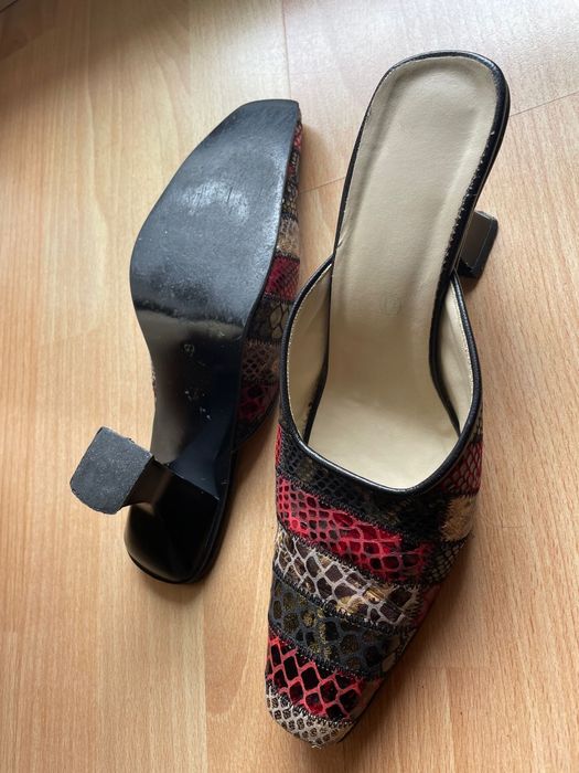 Klapki 37 wężowa skórka