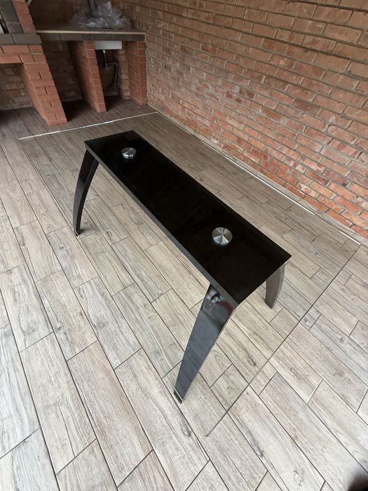 Скляний стіл 90 на 150 см Дуб