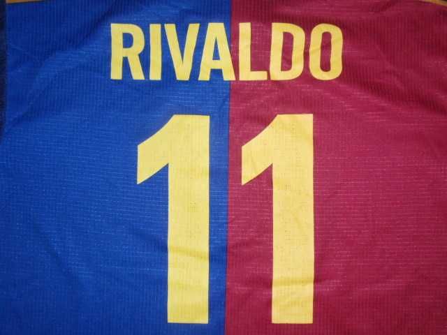 F.C.B. Barcelona Rivaldo retro vintage koszulka Rogers L