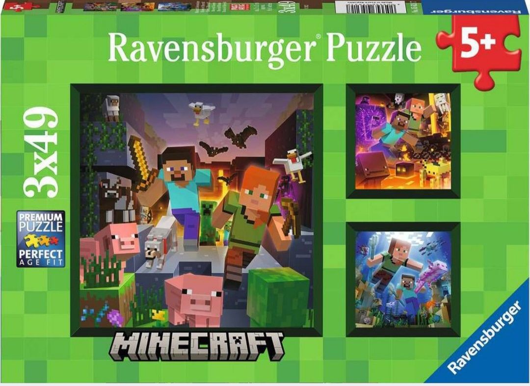 Puzzle ravensburger Minecraft jak nowe polecam