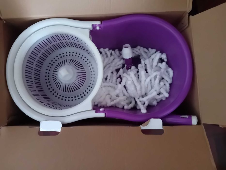 Esfregona Rotativa 360º + Balde + 2 Recargas Microfibra | NOVO