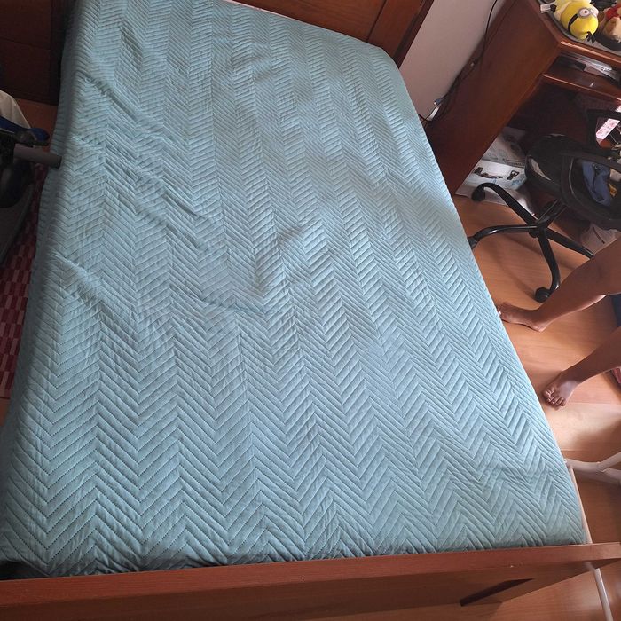 vendo conjunto cama solteiro xl, cômoda e secretaria