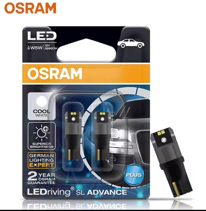 Лампи LED OSRAM W5W T10 6000K Ціна за комплект