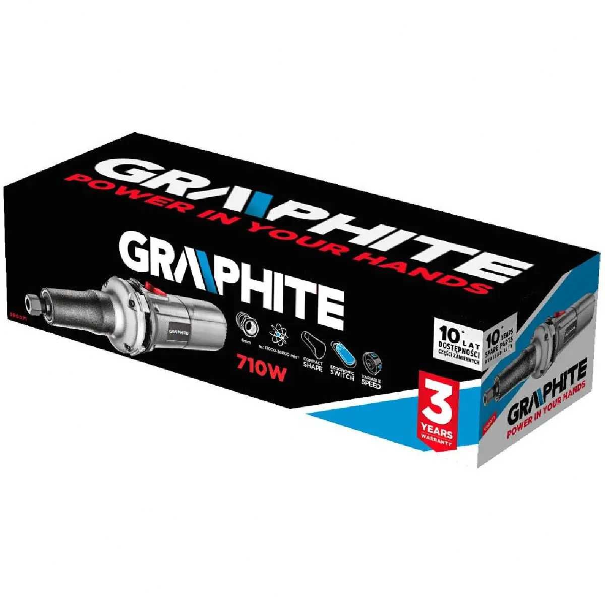 Szlifierka prosta GRAPHITE 59G071 710W 3 lata gwarancji