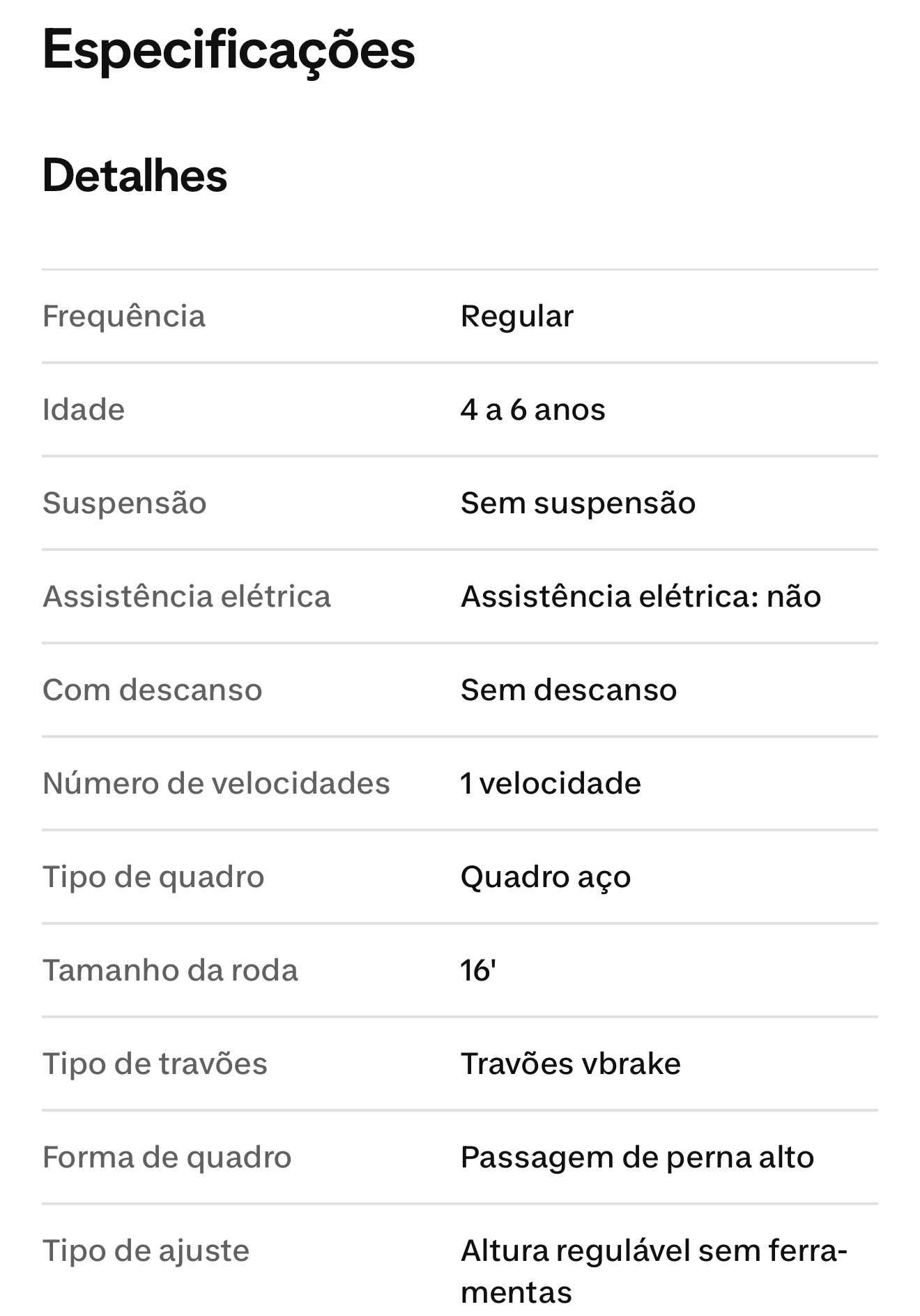 BICICLETA Super Fixe de Criança 16 polegadas 4-6 anos, DISCOVER 500