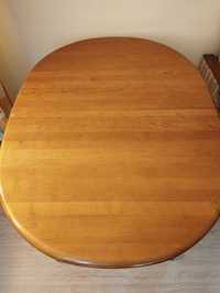 Owalny stół drewniany 95/130-230