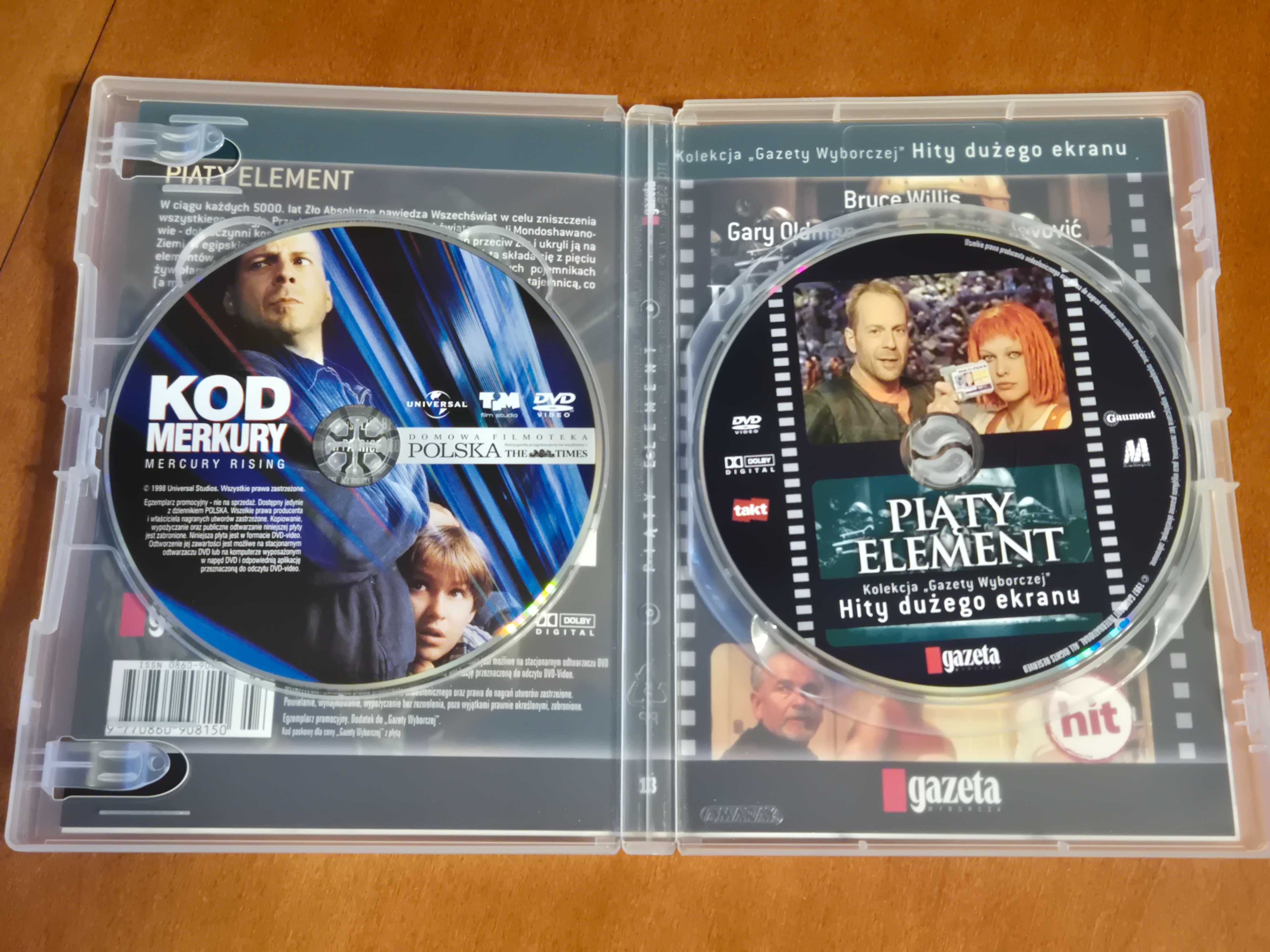 DVD-"Kod Merkury oraz Piąty element"  Bruce Willis/Alec Baldwin