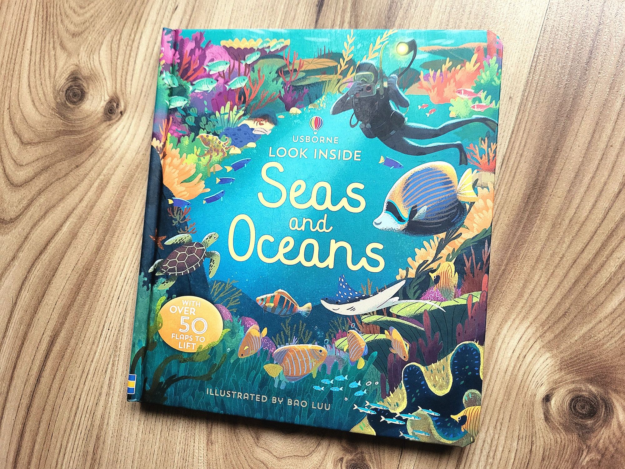 Seas and Oceans Usborne Look Inside z okienkami po angielsku