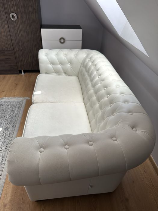 Sofa kanapa ekoskóra biała