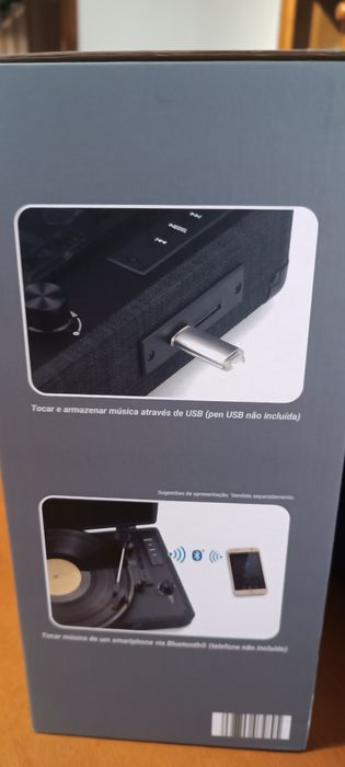 Giradisco retro com bluetooth novo  com caixa caixa