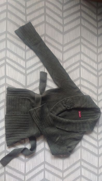 Sweter kardigan angora i wełna