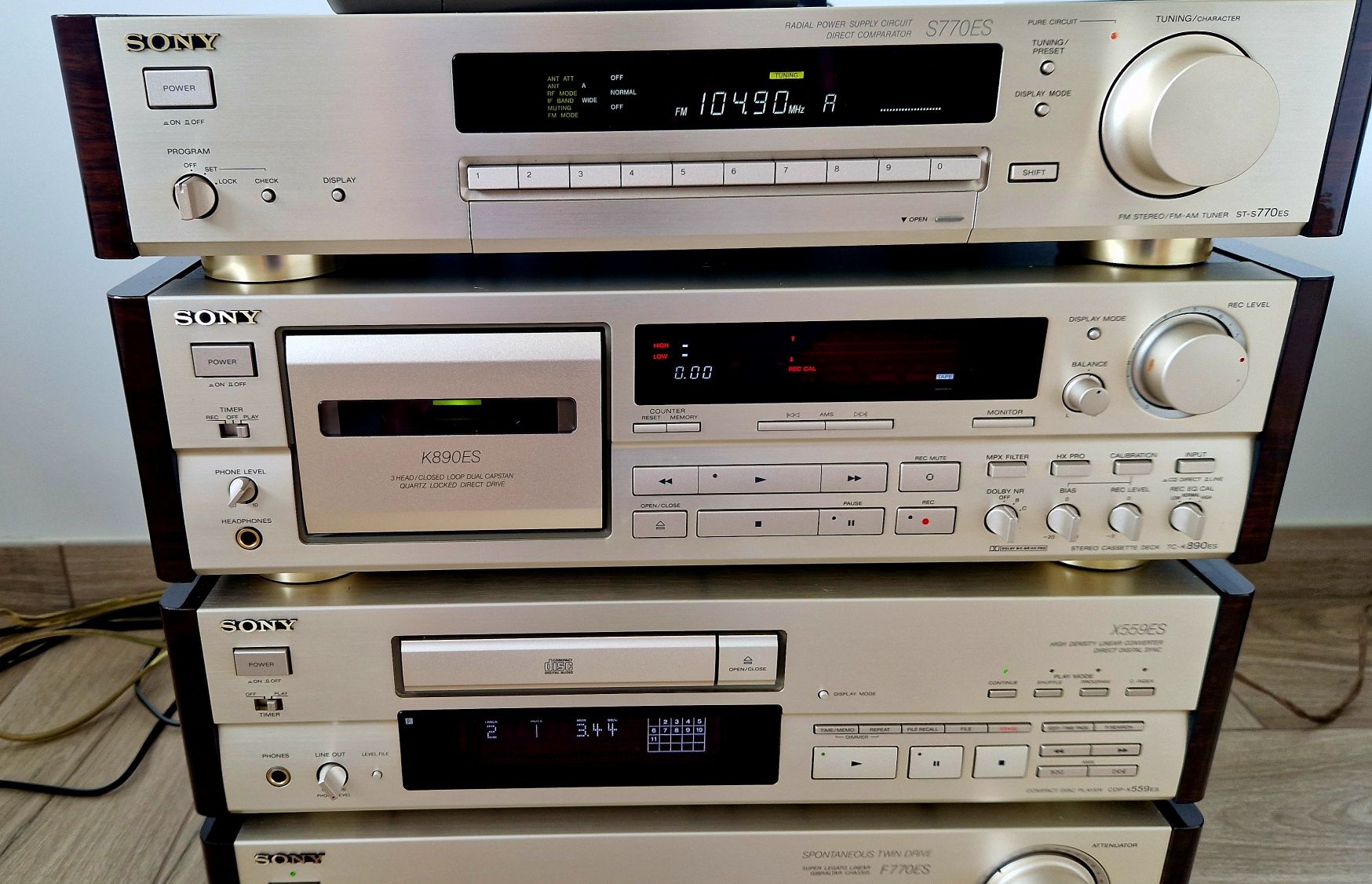 Zestaw Sony ES  F770ES X559ES TC-K890ES ST-S770ES
