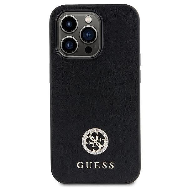 Etui Guess Strass Metal Logo do iPhone 15 Pro Max - czarne