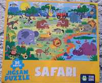 Duże puzzle Safari dla malucha, 36 elementów