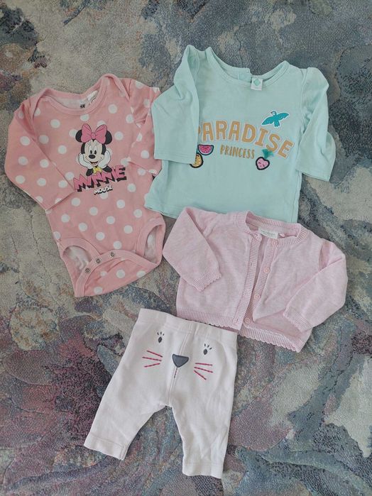 Zestaw ubranek H&M, next, roz.0-3 mies. stan bardzo dobry