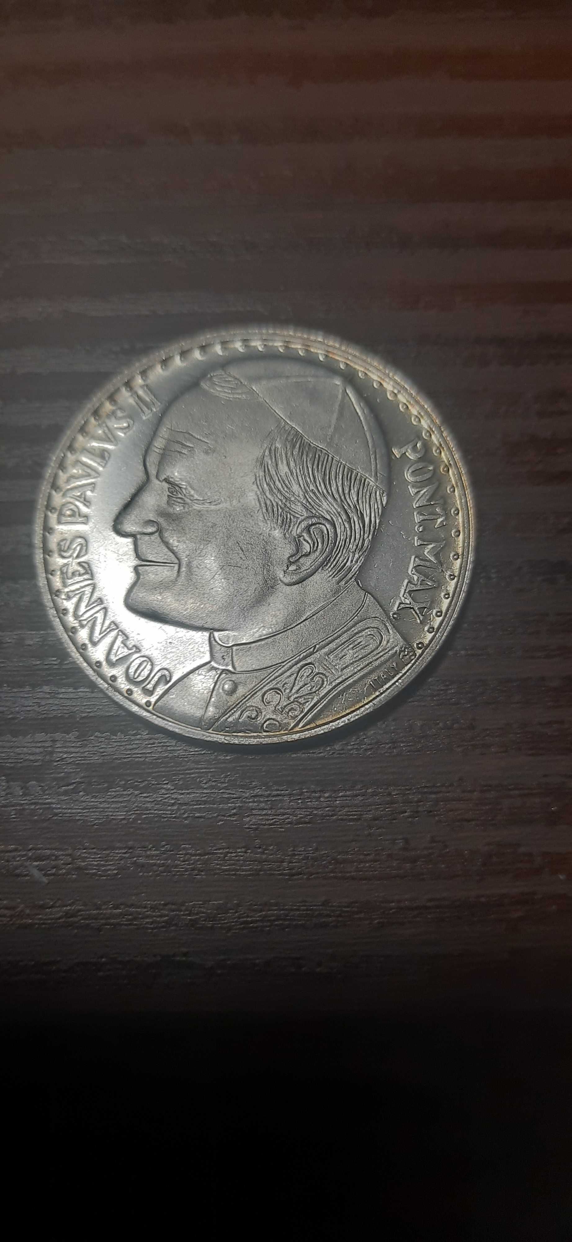 Medal srebrny Jan Paweł II Maksymilian Kolbe