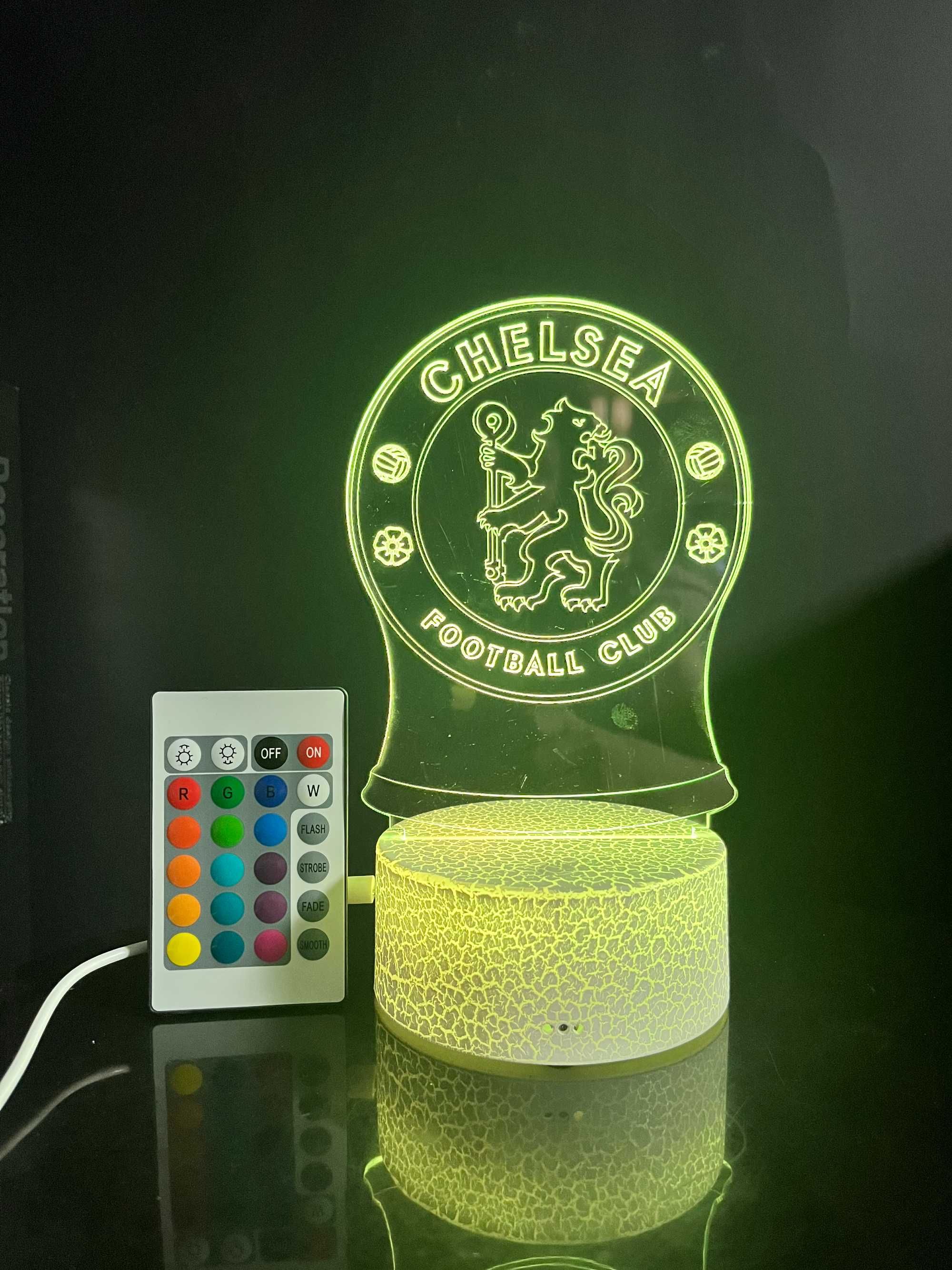 Lampka Nocna Dla Dzieci Chelsea 3D LED + Pilot