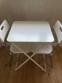 IKEA 1x stół HARO i 2x krzesło GUNDE