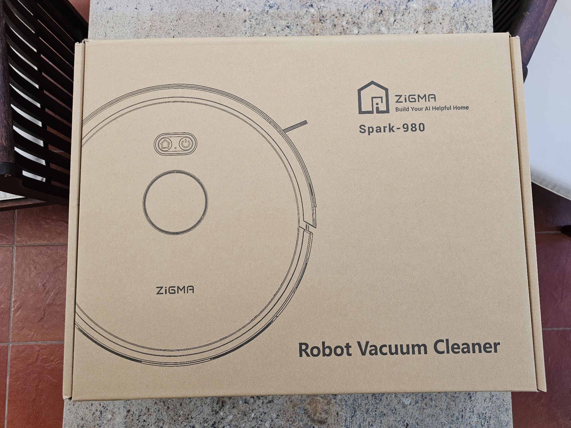 Robot sprzątający Zigma Spark 980 Robot 2w1 Zamiata i Mopuje Czarny