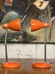 Lampka w stylu mid century pomaranczowa vintage retro