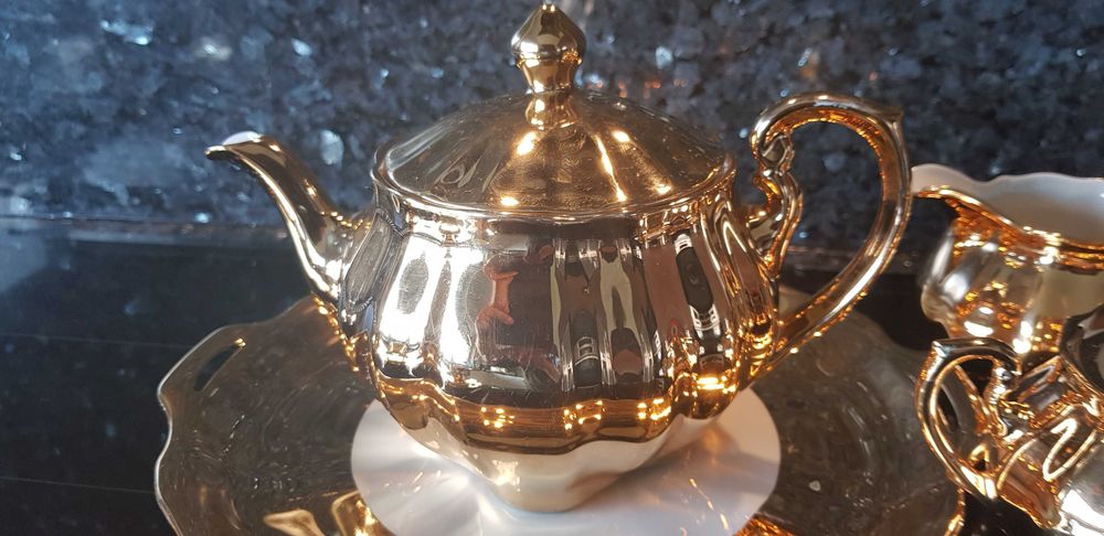 Ćmielów Serwis kawa/herbata+Patera+zestaw deserowy Lata 60-te Unikat