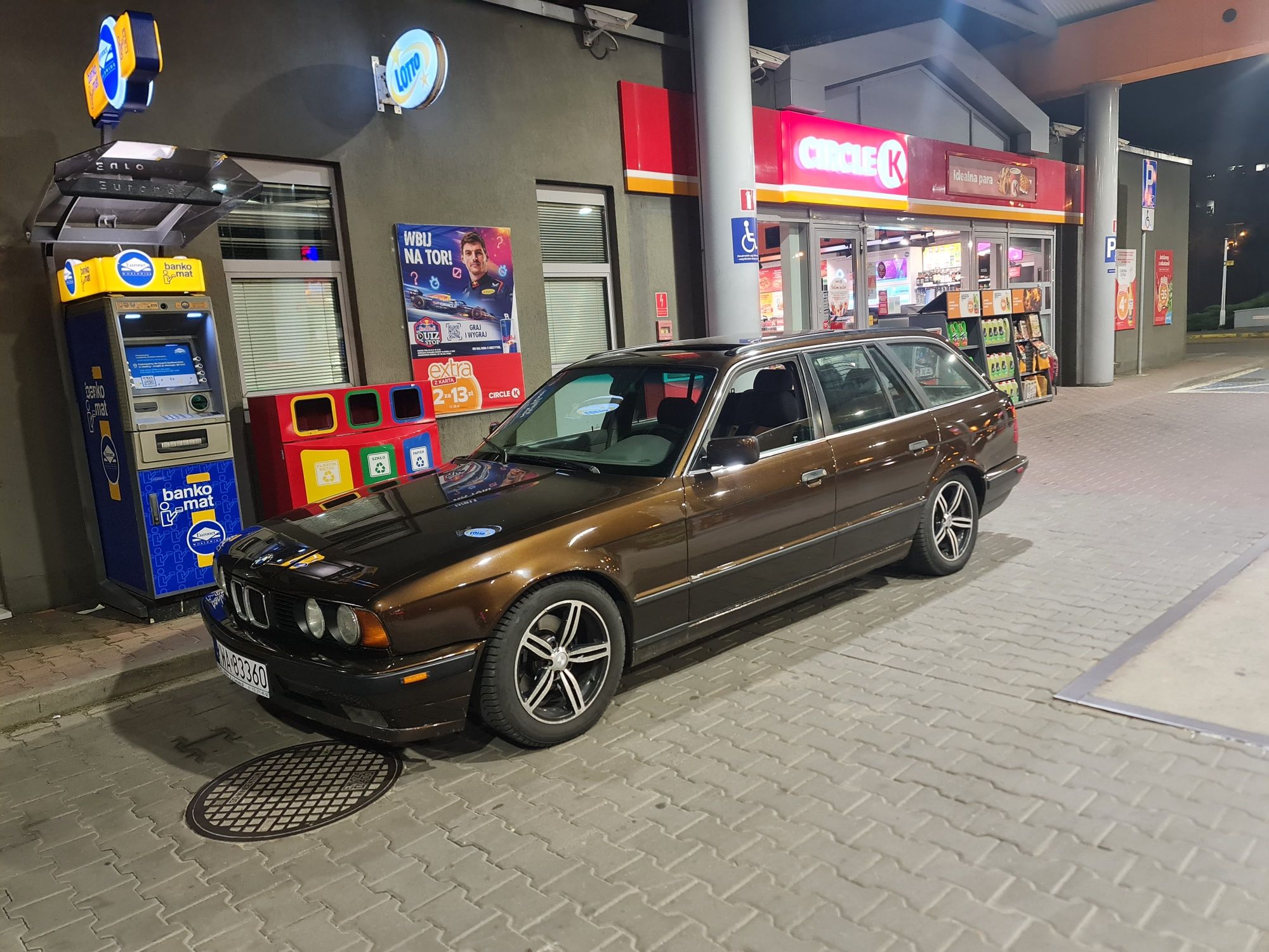 Bmw e34 m50b20 na gwincie z gazem