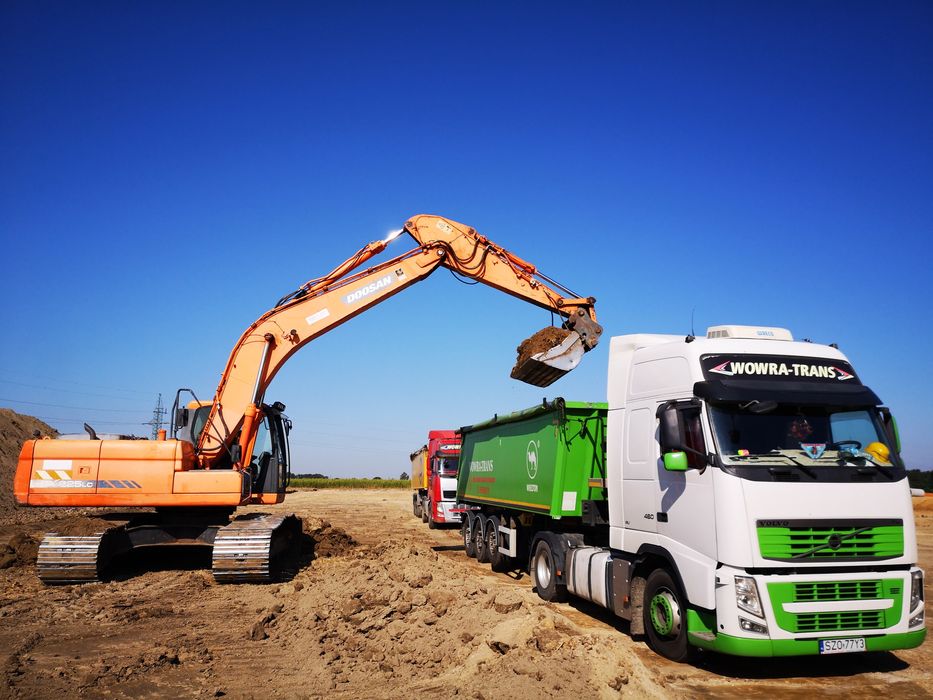 Wynajem wywrotki ,usługi wywrotką ,czteroośka ,wysyp ,Śląsk , burta