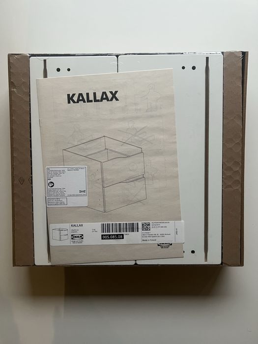 KALLAX wklad z 2 szufladami bialy