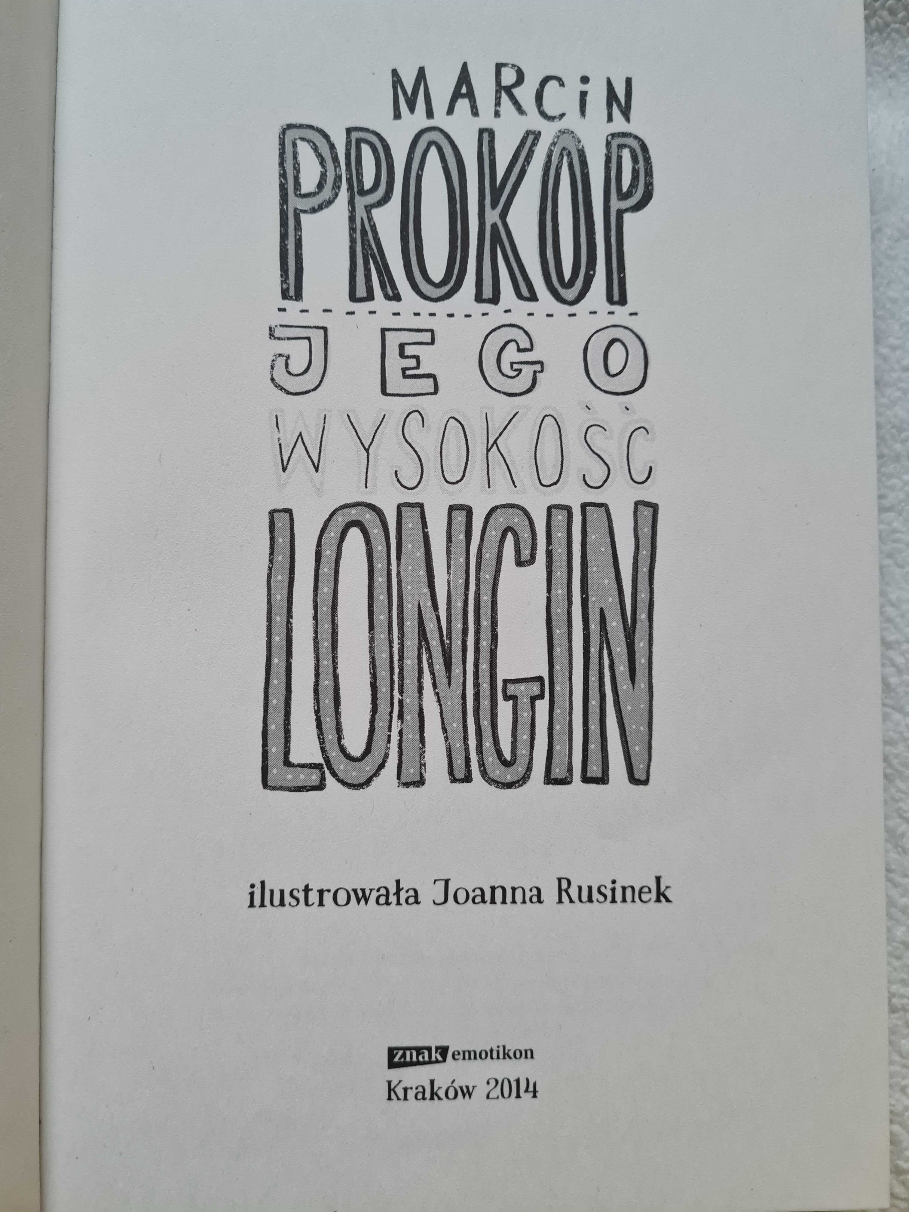 Książka "Jego wysokość Longin" Marcin Prokop