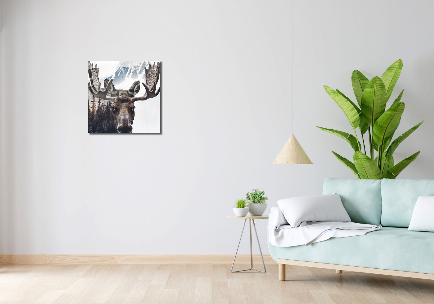 Obraz 50x50cm Łoś Duch Lasu