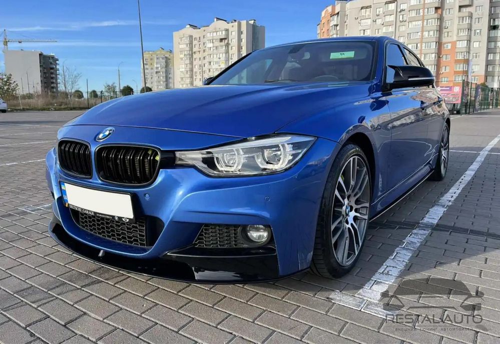 Губа сплитер BMW 3 F30 черный глянец м пакет бмв M передний дифузор