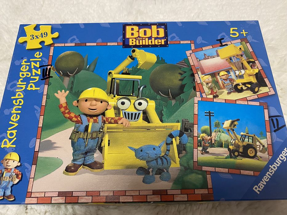 Puzzle Bob budowniczy 3szt oraz Reksio 1szt Zestaw