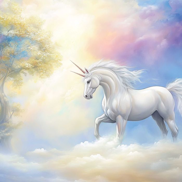 Fototapeta Dla Dziewczynki Kolorowa Jednorożec Koń Magia 3D + KLEJ