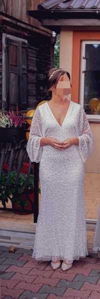 Sukienka / suknia ślubna z szerokimi rękawami Miss Selfridge