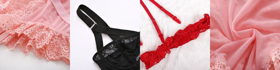 Persefone koronkowe body na paskach z falbanką i pasem różowy