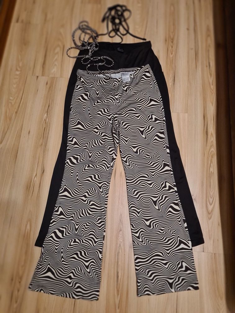 Spodnie H&M z tasiemkami wokół talii