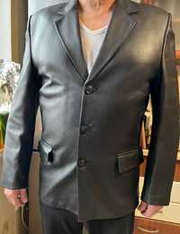 Кожаный мужской пиджак 48-50 р.