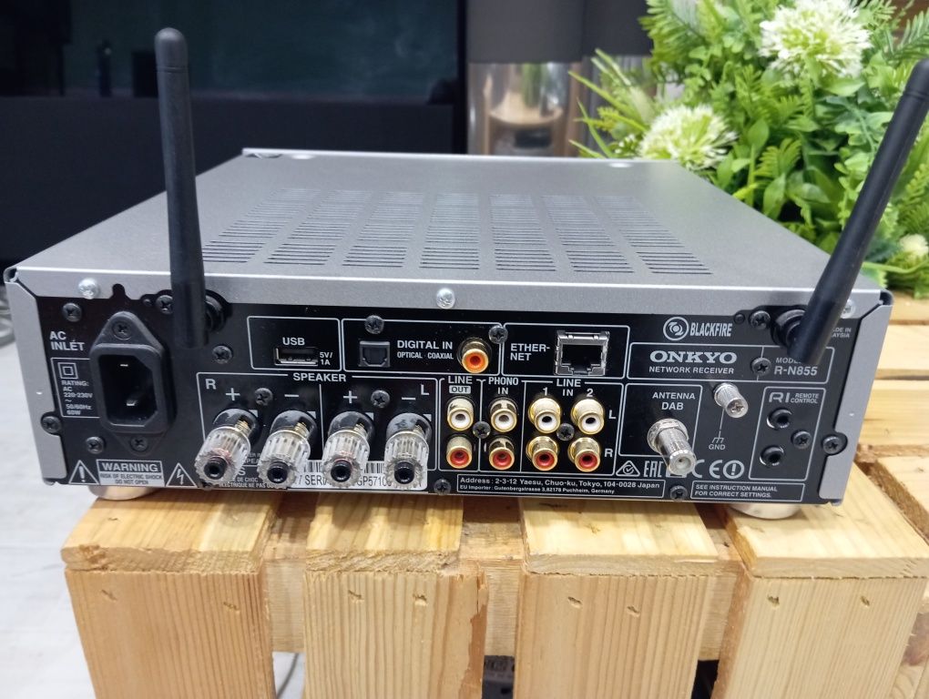 Amplituner Onkyo R-N855 + pilot RC-952S + pudełko + instrukcje