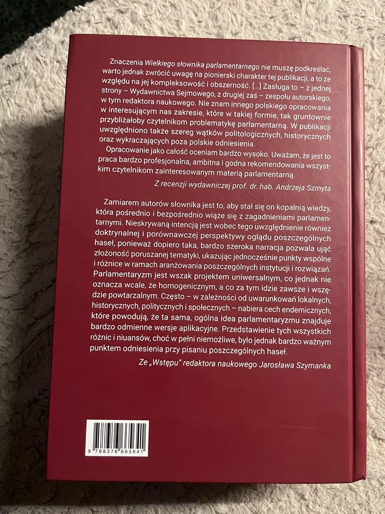 Nowa książka Wielki słownik parlamentarny, Jarosław Szymanek