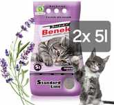 Benek 2x 5l + Gratis, Lawenda Żwirek Kot Kuweta Piasek Kitten 10l Cat