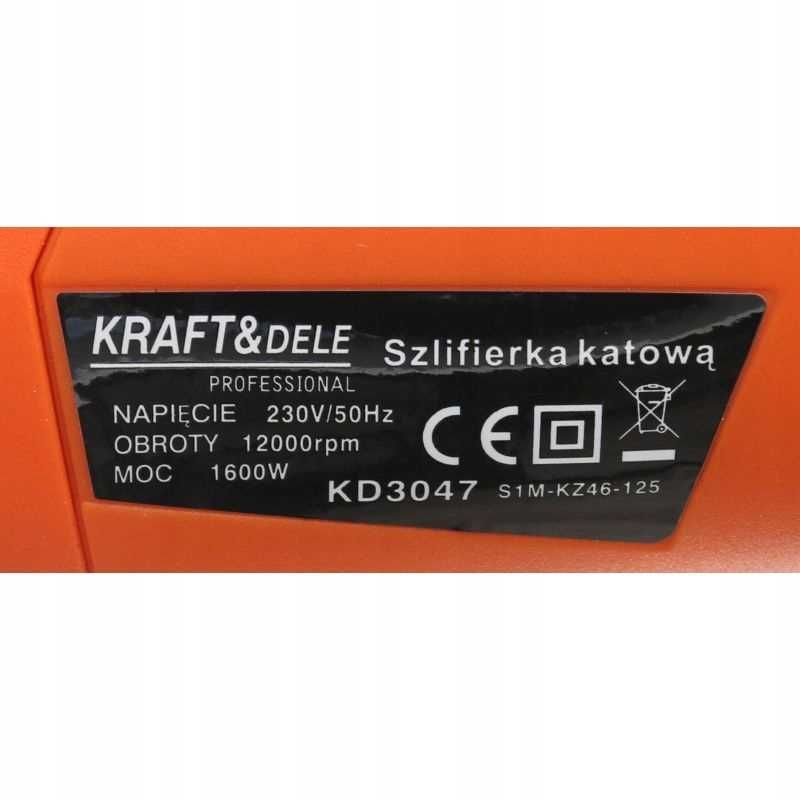 KRAFT&DELE Szlifierka Kątowa Kątówka Diax 125mm 1600w 230v