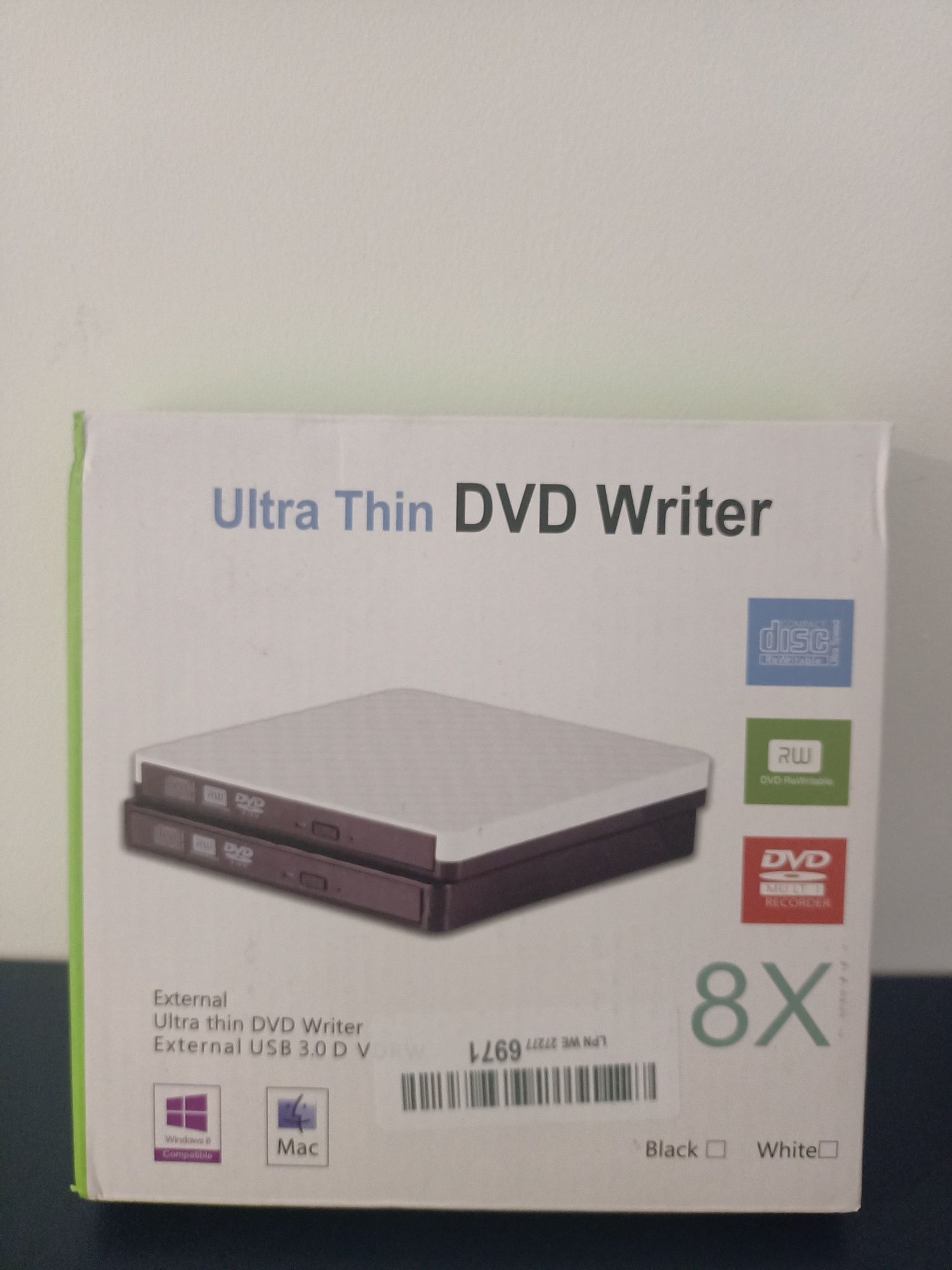 Zewnętrzny Napęd DVD Typu C USB 3.0 czarny Odtwarzacz DVD nagrywarka