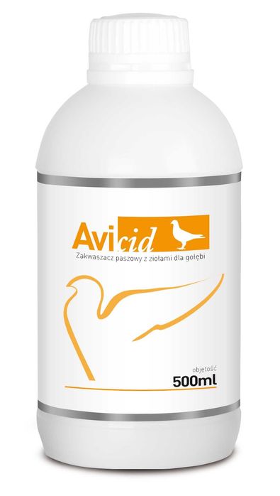 AviCid 500ml zakwaszacz z ziołami dla gołębi, przeciwbiegunkowy