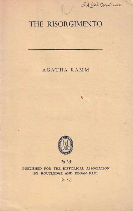 The Risorgimento-Agatha Ramm-Routledge & Kegan Paul