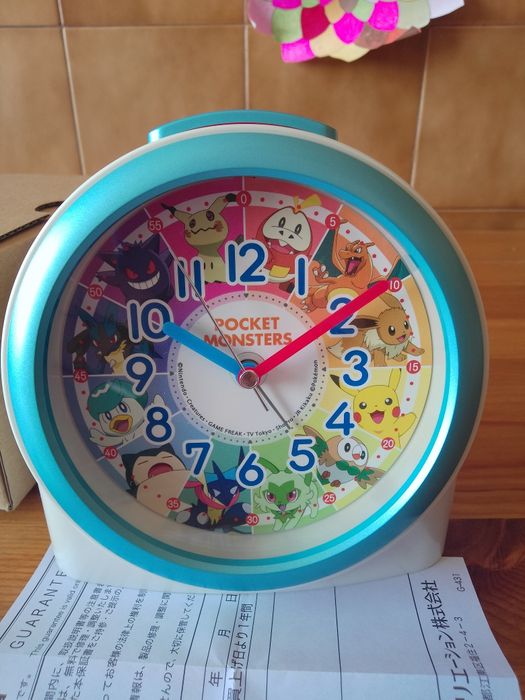 Pokemon SEIKO Despertadorr Pocket Monster Branco CQ426W