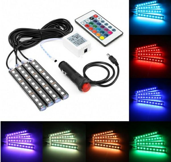 Универсальная автомобильная RGB led подсветка салона