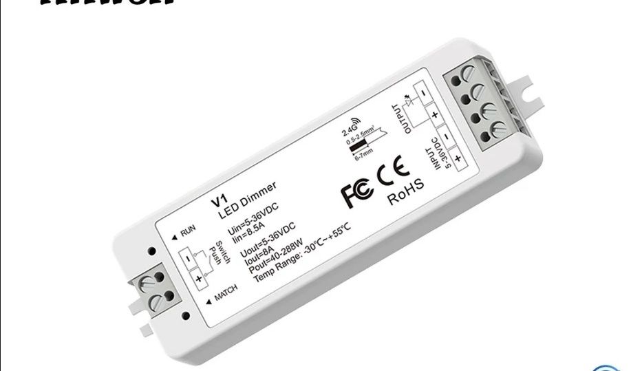 Dimmer para fita LED acionado por impulso de botão