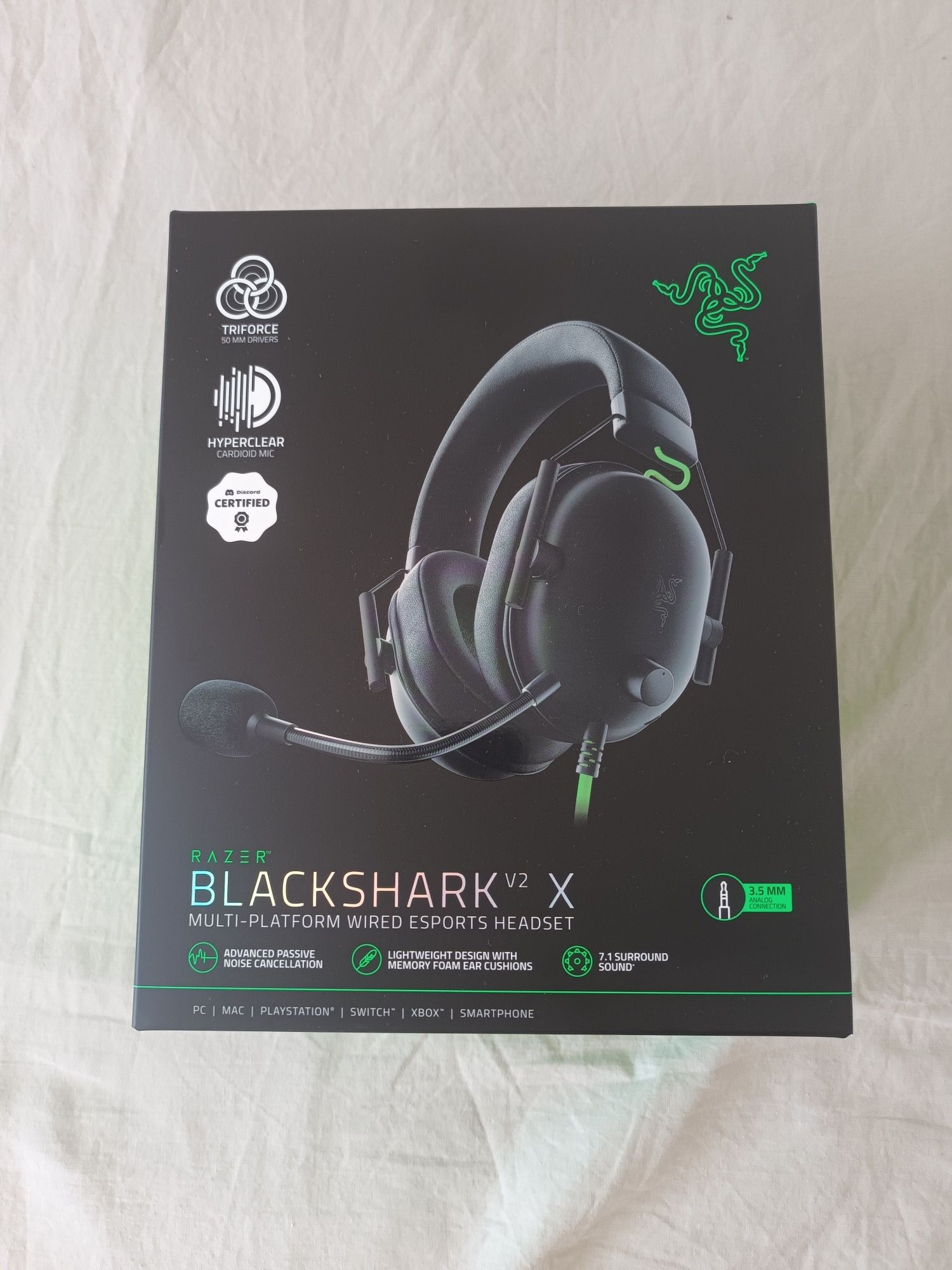 Headset gaming Razer Blackshark V2 X [Novo-Selado]