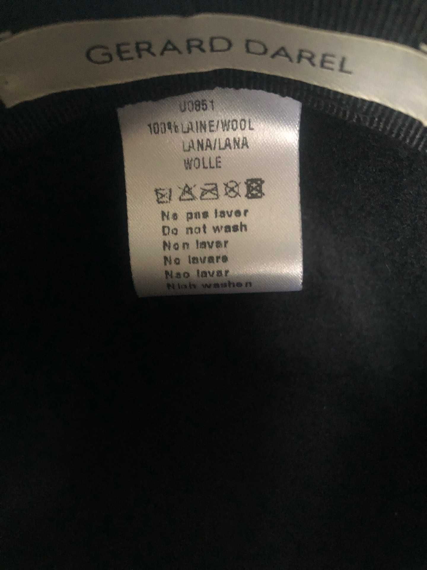 Chapéu preto Gerard Darel (panama) 100% lã