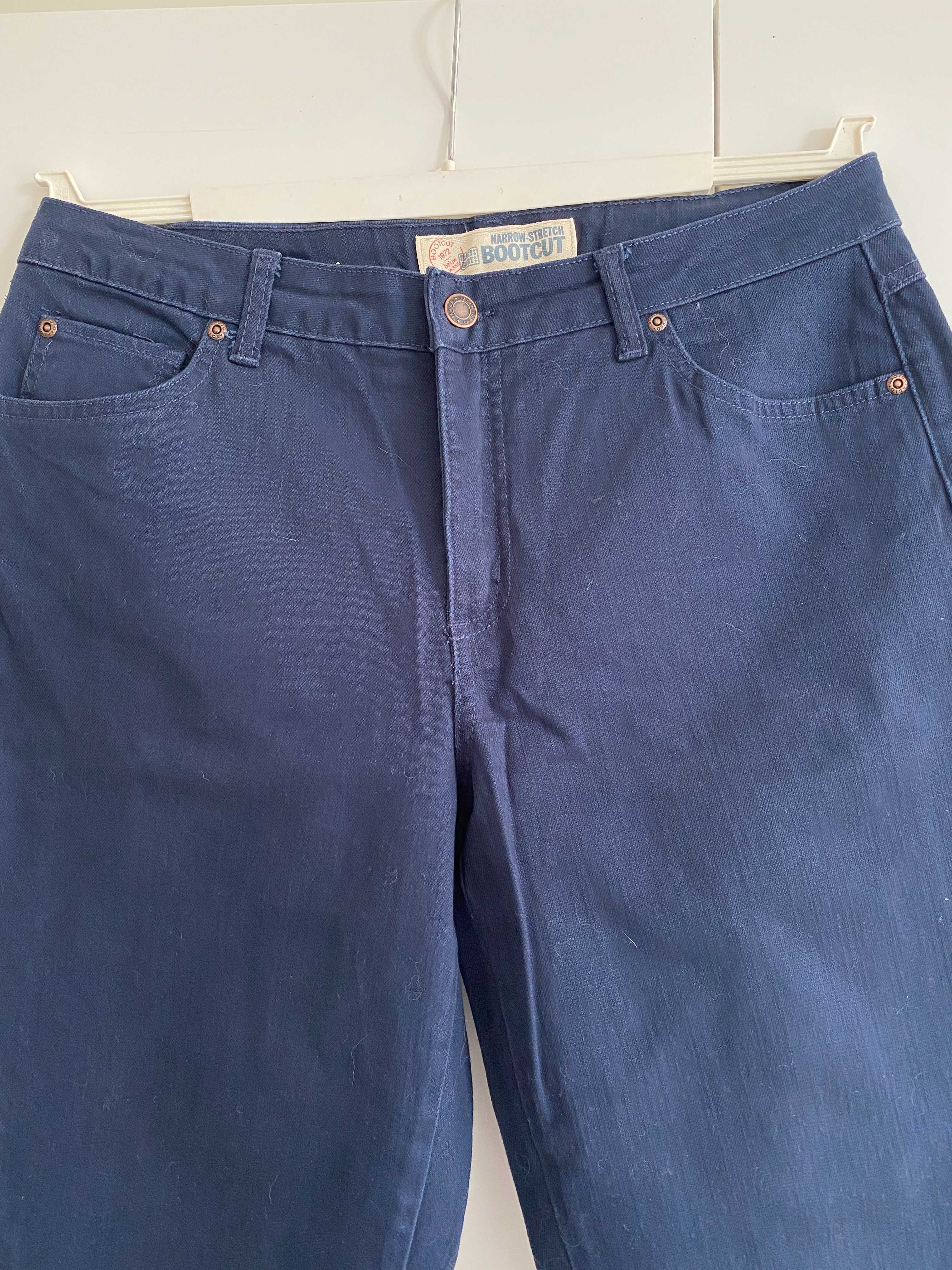NOWE granatowe nowe spodnie Bootcut rozm 42